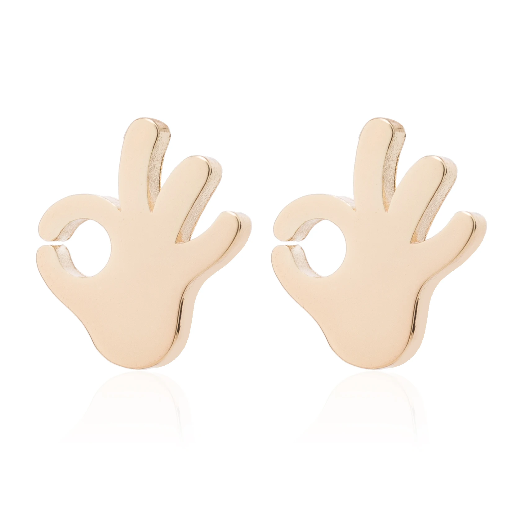 Женские серьги гвоздики в форме жеста из нержавеющей стали|Серьги-гвоздики| |