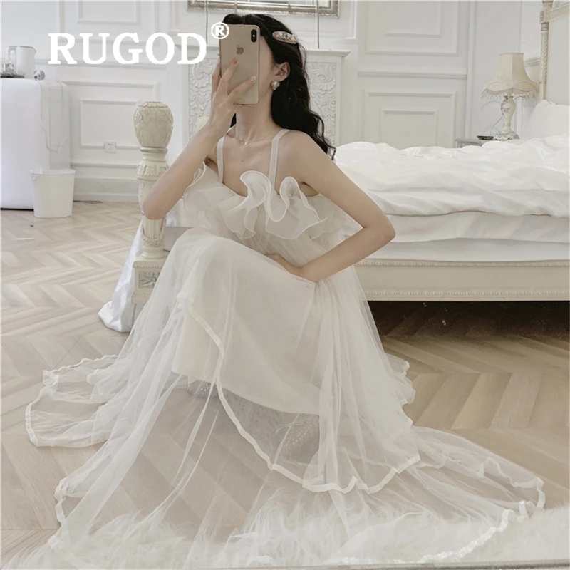 Женское Сетчатое платье без рукавов RUGOD элегантное вечернее платье-макси с