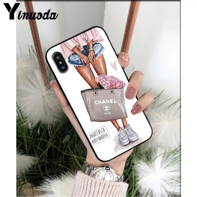 A3 Yinuoda VOGUE, Рождественская Принцесса, девочка, босс, кофе, чехол для телефона Apple iPhone 8, 7, 6, 6S Plus, X, XS, MAX, 5, 5S, SE, XR, чехол - Цвет: A3