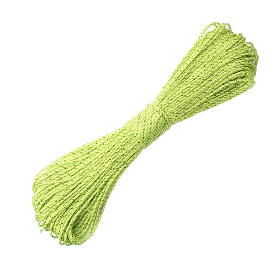 CAMPINGSKY 2 мм Paracord светоотражающий 3 нити Paracord Core открытый кемпинг Corda парашютный шнур шнурок палатка многофункциональная веревка