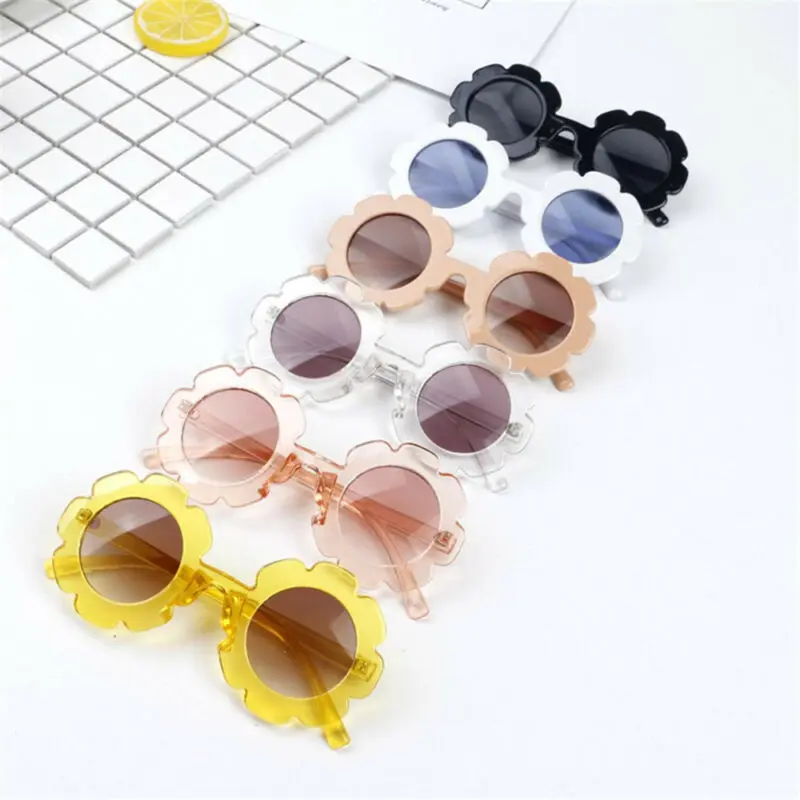 

Vintage Kids Sunglasses Child Sun Glasses Round Flower Baby Children UV400 Sport Sunglasses Fashion Anti-UV Boy Children Glasses