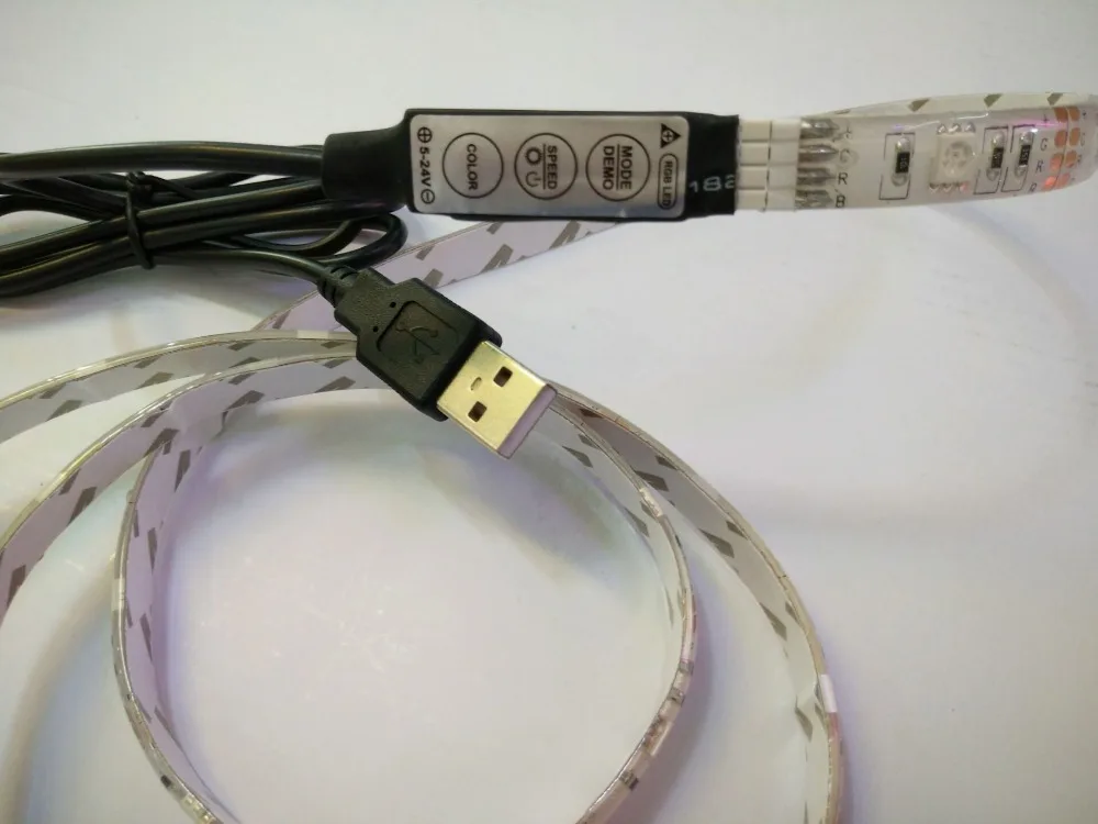 Гибкая светодиодная лента SMD 0 5 с 3 кнопками В 1 м 5050 Φ Светодиодная изменением