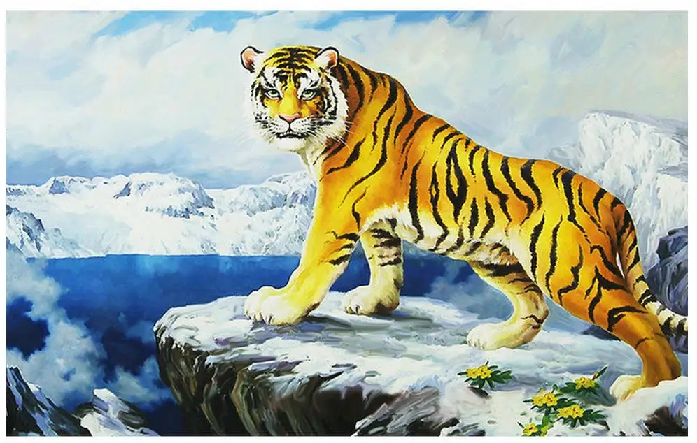 wallpaper modern 3d Home Decoration King of the forest tiger TV wall decoration painting room | Обустройство дома