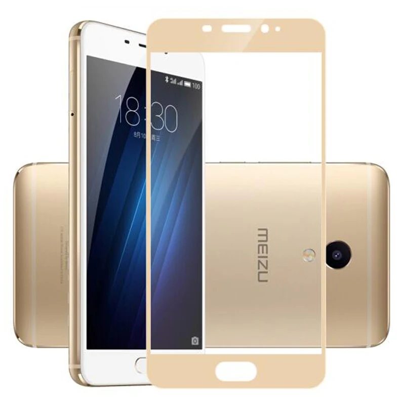 9H 2.5D HD цветное закаленное стекло для Meizu M3E защита экрана полное покрытие Передняя