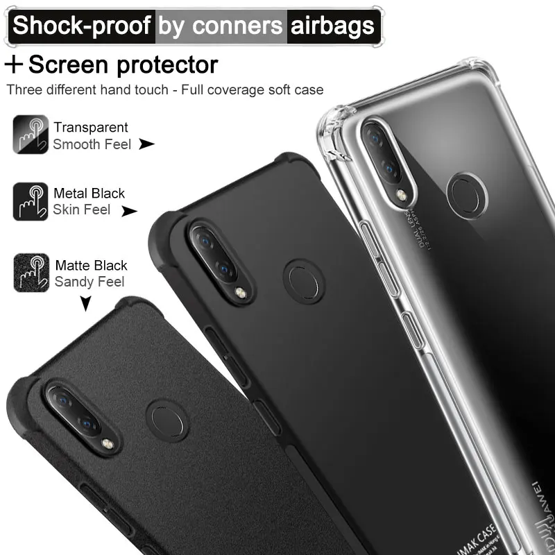 Чехол с подушкой безопасности для Huawei P Smart Plus чехол защитой экрана IMAK Мягкая