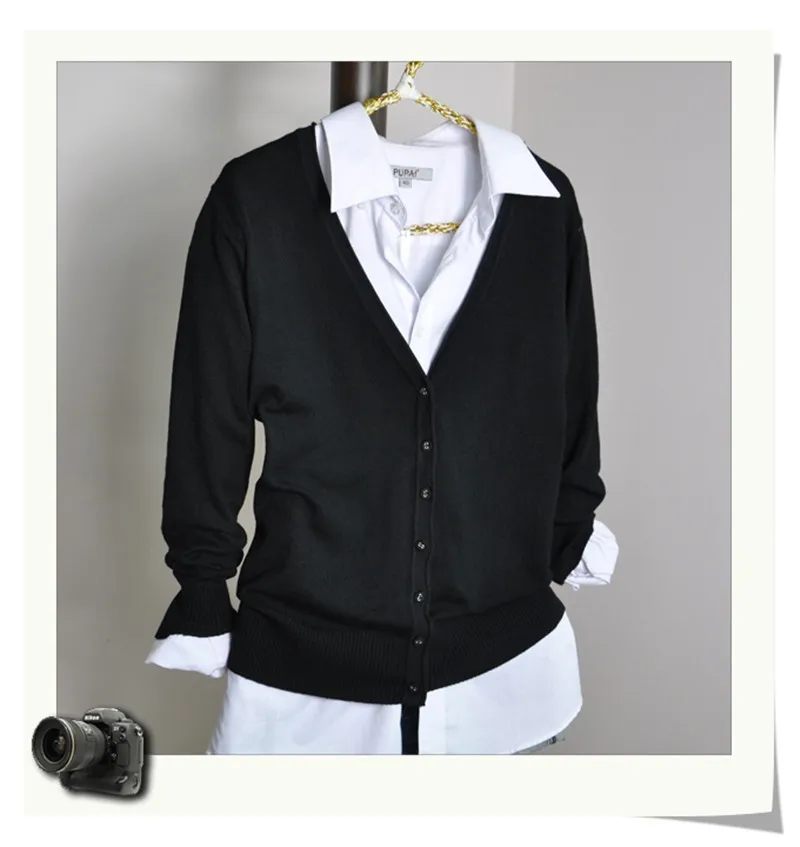 2016 новое поступление женская одежда свитер карамельного цвета вязаный кардиган