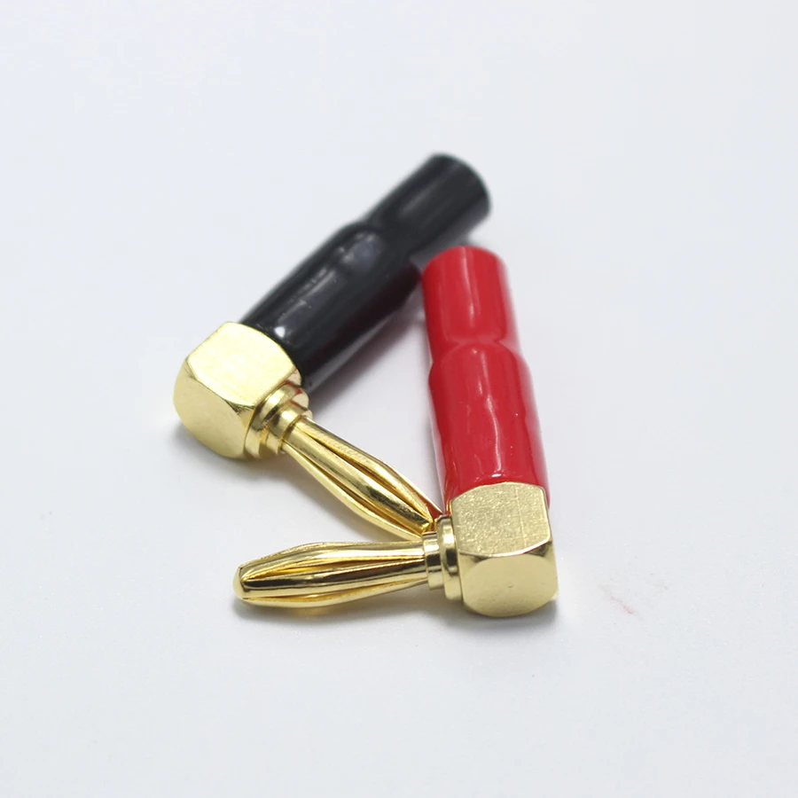 2pcs Universal 4mm L Banana Plug For Audio Video/Test Adapter Car-styling Red Black Motorcycle Automobile Accessories Hot Sale |