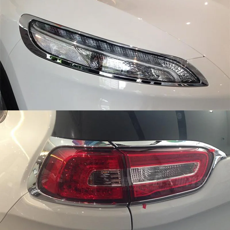 

Хромированная накладка на переднюю и заднюю фары для Jeep Cherokee KL 2014, 2015, 2016, 2017, аксессуары для стайлинга
