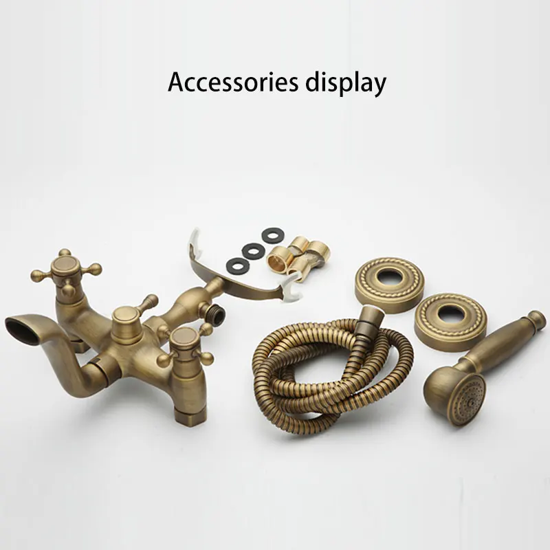 Бесплатная доставка Набор насадок для душа из античной матовой латуни с