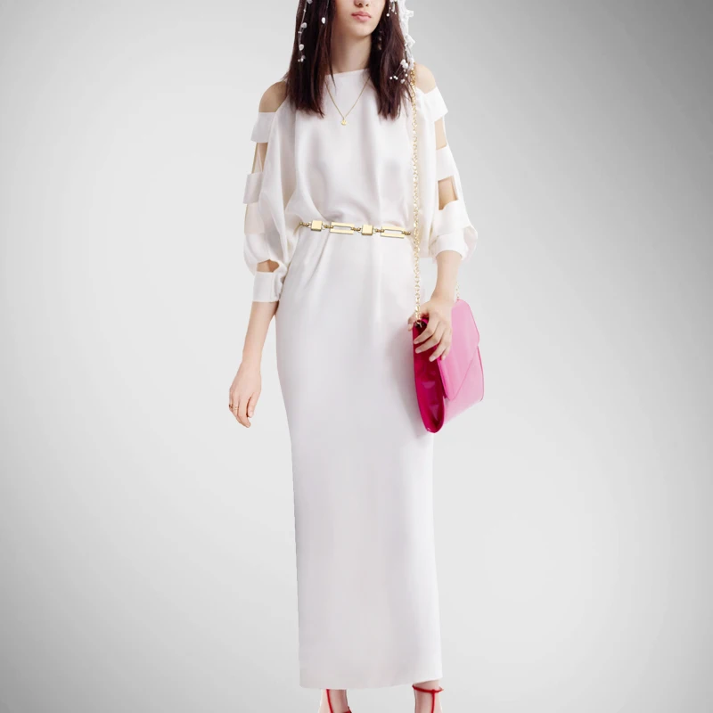 Vestidos большие размеры новинка настоящие натуральные пояса обычные однотонные