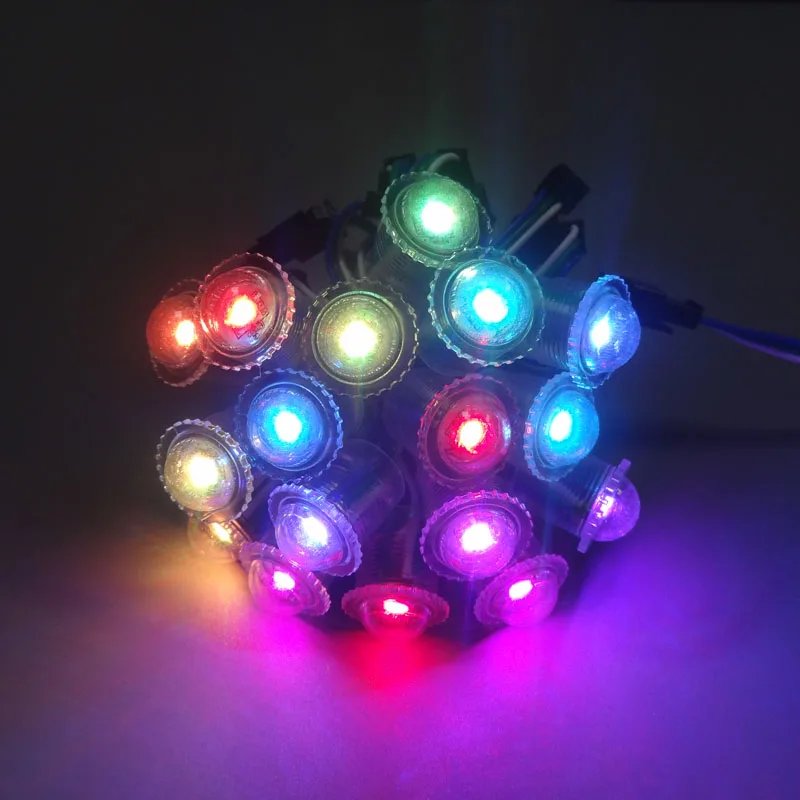 50 шт./лот 16 мм диаметр DC5V WS2811 Addressable RGB полноцветный светодиодный модуль smart 0 24 Вт