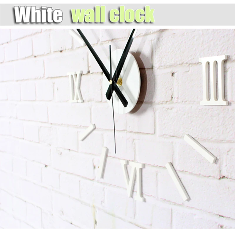 Римский цифровой дизайн DIY 3D часы кварцевые настенные стикер Современный