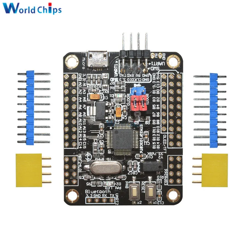 

Mini STM32F103C8T6 системная макетная плата ARM STM32 51 модуль материнской платы WIFI ESP8266 NRF24L01 интерфейс с кабелем