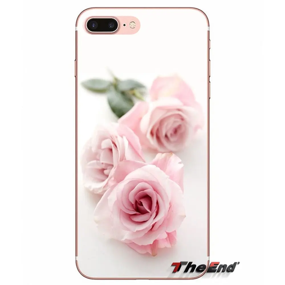 Розовые розы цветы Мягкий чехол для iPhone X 4 4S 5 5S 5C SE 6 S 7 8 плюс samsung Galaxy J1 J3 J5 J7 A3 A5 2016