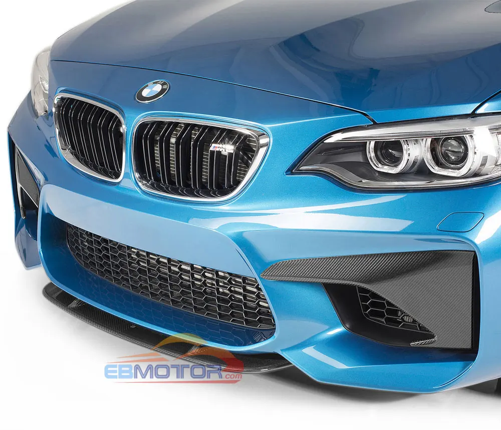 Real Carbon Fiber ST Style Front Lip Splitter Glossy Bumper Racing Spoiler Trim For BMW F87 M2 2014up |