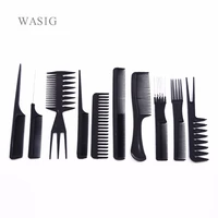 10 pcsset professional hair brush comb salon barber anti static hair combs hairbrush hairdressing combs hair care styling tools