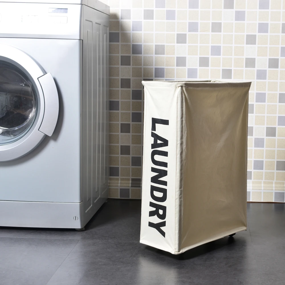 

Корзина из ткани Оксфорд на колесиках для стирки одежды, с универсальными колесиками, складная сетчатая корзина для грязного белья, ящик для хранения