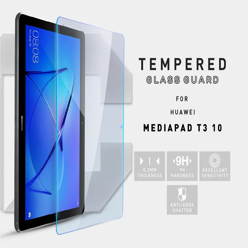 

9H Tempered Glass For Huawei Media Pad T3 10 Screen Protector Tablet 9.7" Tempered Glass Tablet Screen Protectors Film 2.5D