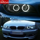 Дневсветильник HochiTech DRL CCFL, комплект глаз ангела демона, кольцо теплого белого света для BMW E46, кабриолет, рестайлинг с ксеноном