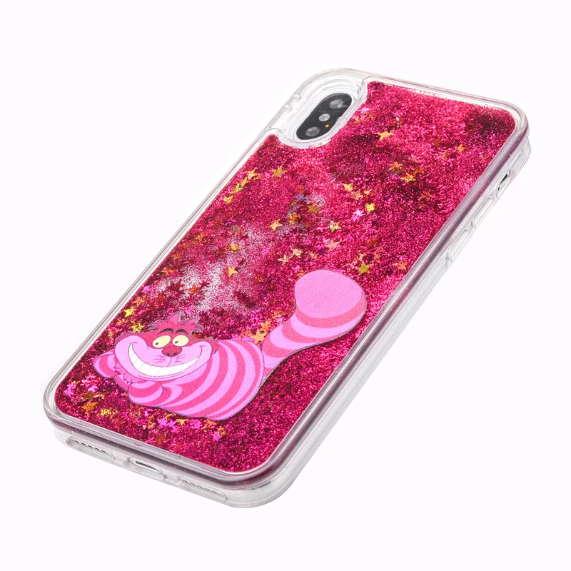 Милый мультфильм Чеширский Кот Мягкие TPU + PC чехол для телефона iPhone 6 6S 7 8 плюс 5 5S SE x