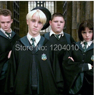 Бесплатная доставка подходят дети!! Карнавальный костюм Magia халат манто Слизерин