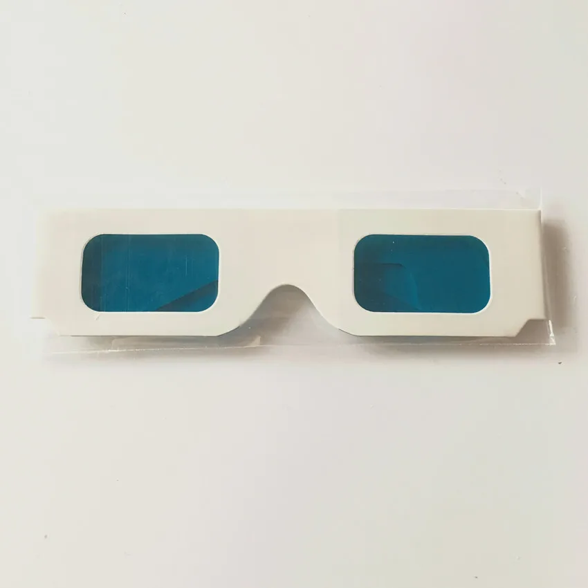 Бесплатная доставка (50 шт./лот) Многоразовые 3D очки из белой бумаги бумажная