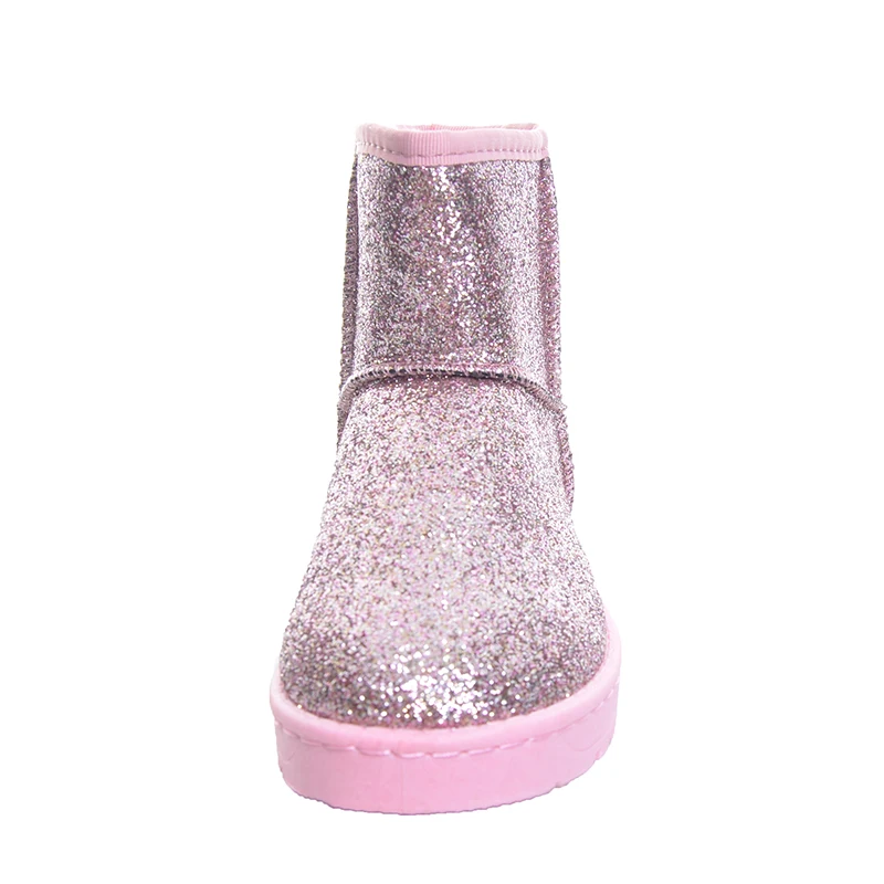 SAILING LU/женские зимние ботинки блестящие Теплые ботильоны на плоской платформе с