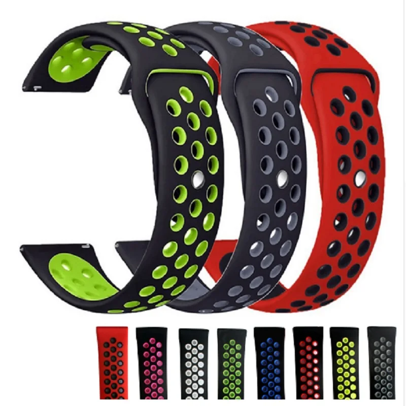 Hangrui силиконовый браслет ремешок для Huami Amazfit Pace/Stratos 2 2 S/для samsung gear S3 ремень для Xiaomi Amazfit Bip Молодежный ремешок