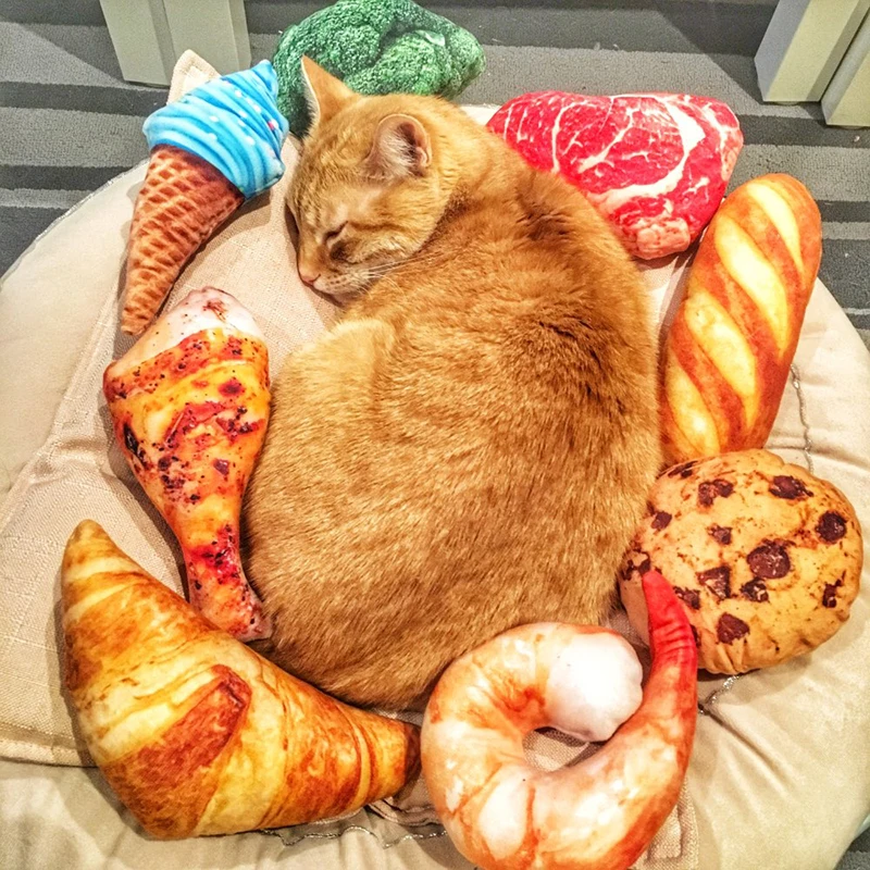 Пищалка игрушки для кошек кошачья мята плюшевая игрушка товары кухонные