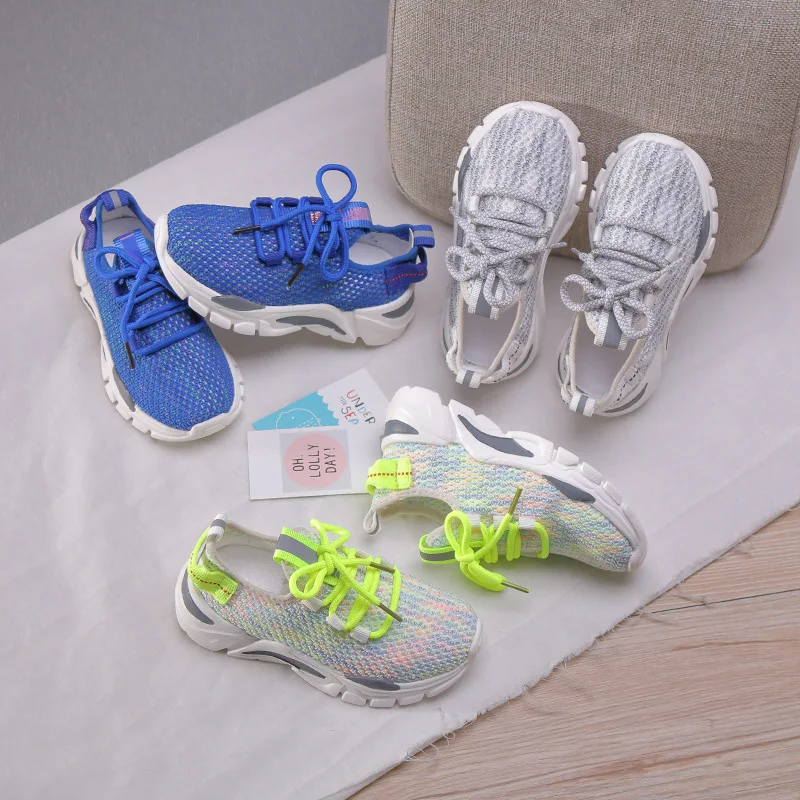 Children Sports Shoes Comfortable Kids Mesh Boys Sneakers Reflective Girls Breathable Net Sapato Infantil | Детская одежда и обувь