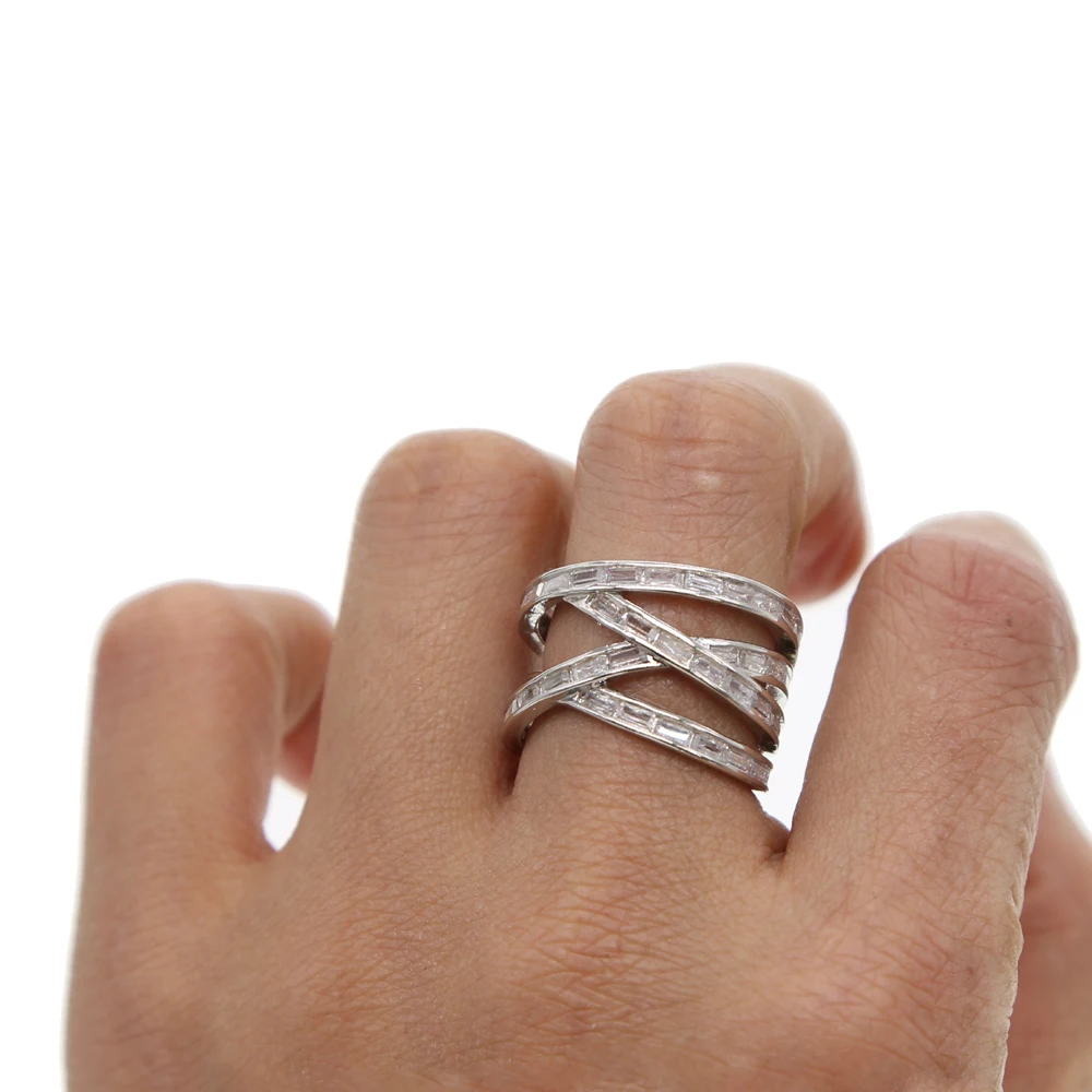 Мужское Двухслойное кольцо с фианитом покрытое серебром|layered ring|x ringelegant ring |