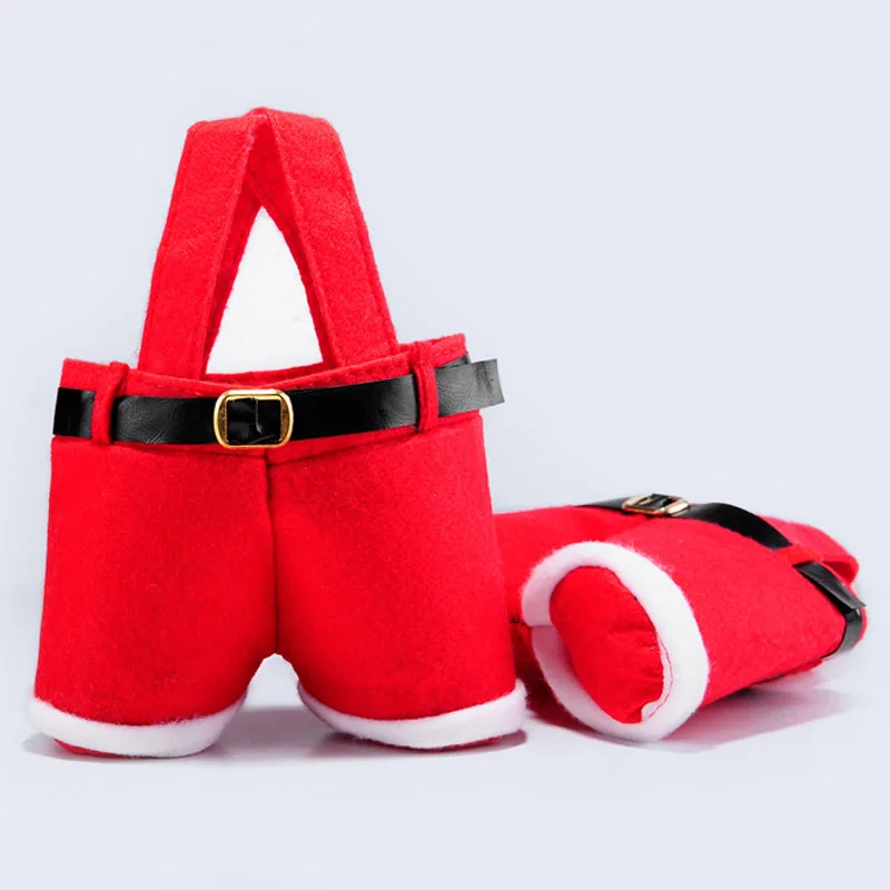 Новые мешочки для конфет в виде брюк Санты рождественские украшения дома женская