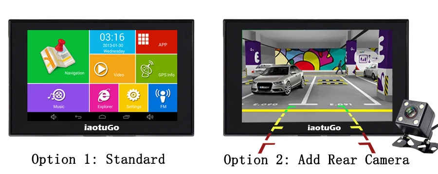 IaotuGo " емкостный Android Автомобильный gps навигатор для грузовиков Android 4.4.2 четырехъядерный 1,3 ГГц, 8G, wifi, AV-IN, Bluetooth FM