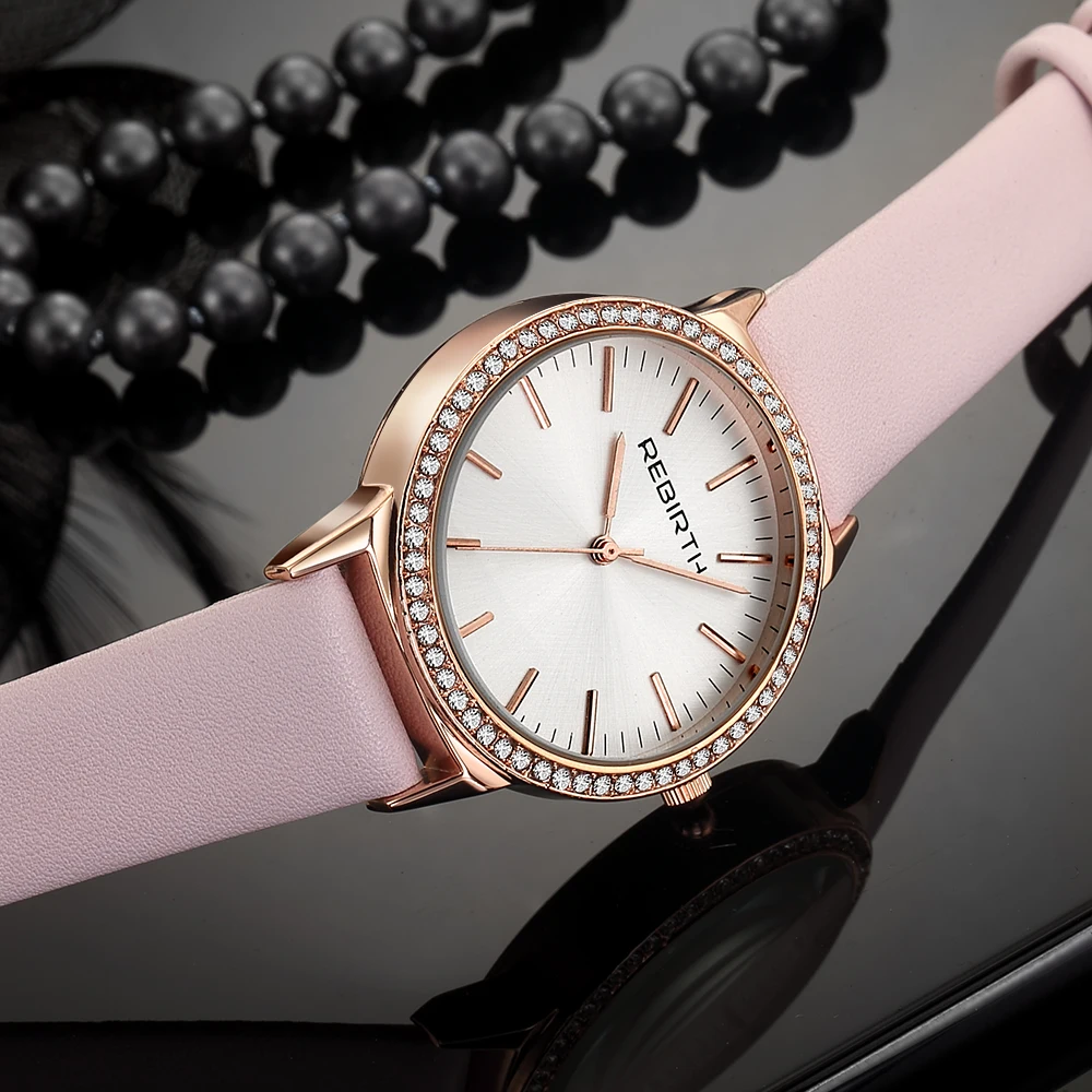 Часы наручные женские кварцевые деловые Роскошные Аналоговые с кристаллами