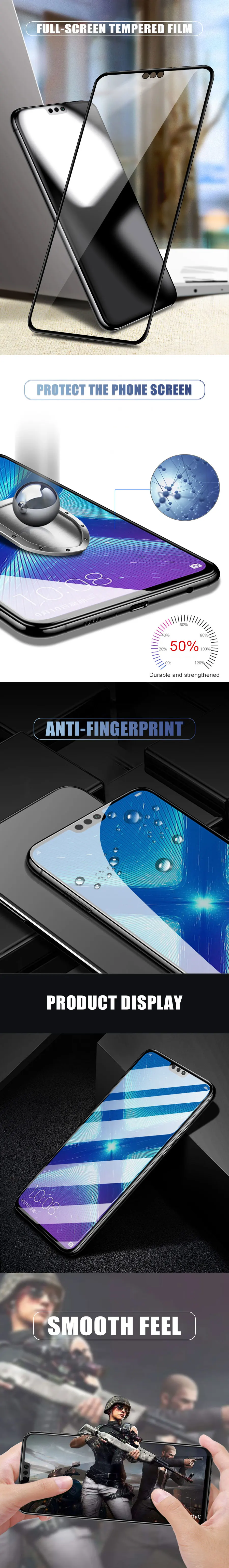 11D полное клеевое закаленное стекло для huawei honor 8X Защитное стекло для huawei honor 8x закаленное защитное стекло