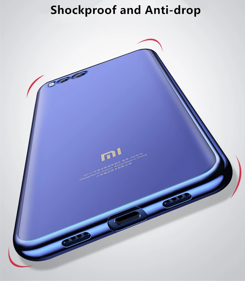 URSHINE Cover for Global ROM Original Xiaomi Mi6 Mi 6 Soft TPU Plating Colored Protective Case M6 Accessories |