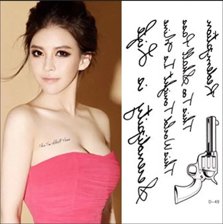 RC2216 женские сексуальные нагрудные Переводные татуировки водонепроницаемые