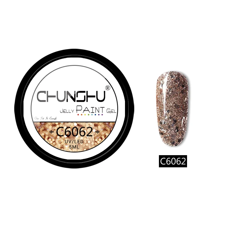 C6062 CHUNSHU 66 цветов УФ-гель для ногтей Желейный Цветной Гель-лак для рисования 5 мл впитывающий лак для ногтей гель для ногтей Дизайн ногтей маникюр DIY - Цвет: C6062