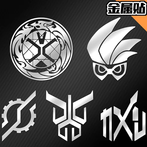 5 шт./компл. аниме Kamen Rider Ex Aid ZI O сборка милый Косплей металлический стикер для