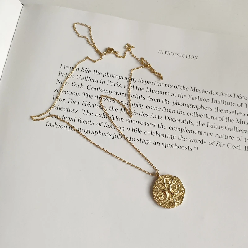LouLeur, 925 пробы, серебряная подвеска Звезда Луна, ожерелье, неправильная ключичная цепочка, золотое ожерелье, женское Новое модное ювелирное изделие
