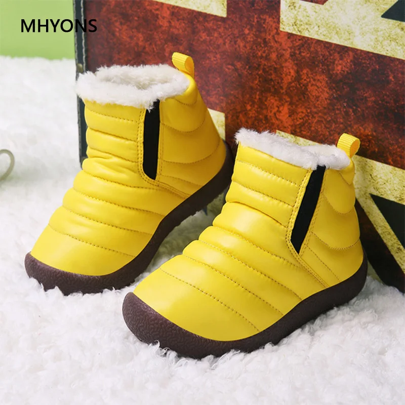NEW Girls Leather Boots Boys Shoes Autumn Winter PU Leather Children Boots Fashion Toddler Kids Shoes Warm Winter Boots