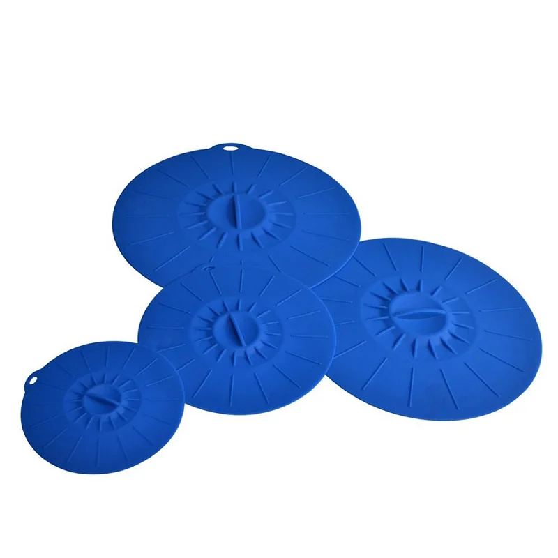 

Practical 5pcs/Set Silicone Food Lids Family Food Saver Covers Silicone Fresh Cover Suction Lids For Bowls Cups Containers