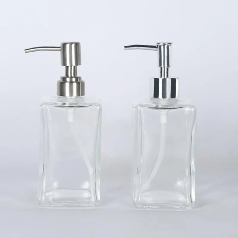 Лидер продаж стеклянный диспенсер для шампуня помпа из нержавеющей стали жидкое