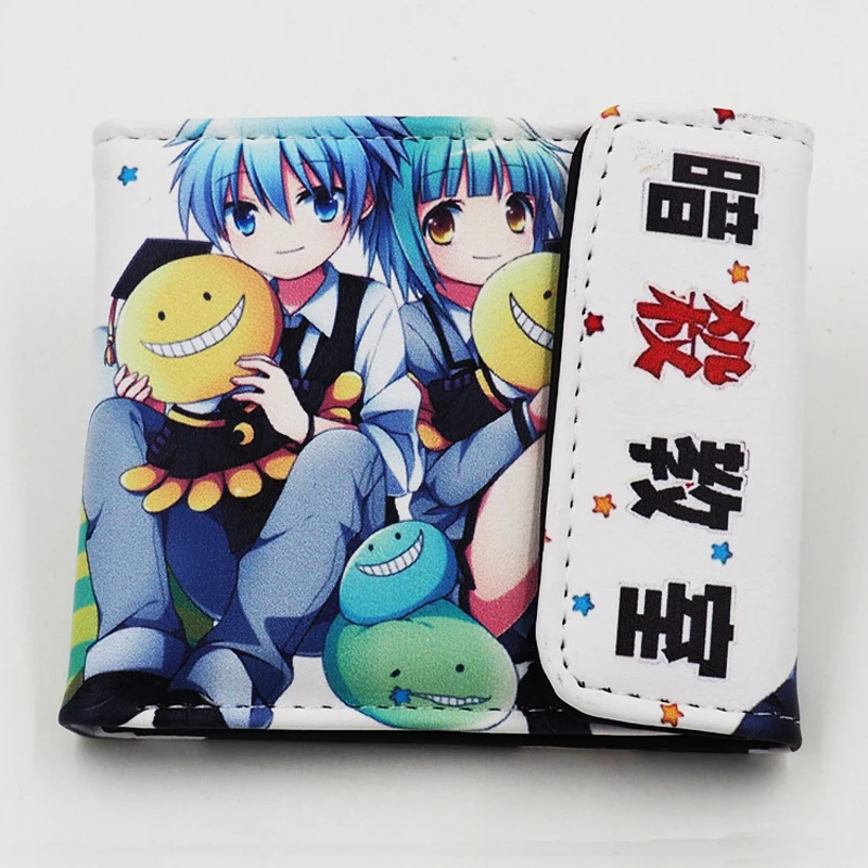 Японский аниме класс убийцы Korosensei Shiota Nagisa Kayano Kaede PU короткий кошелек|wallet protection|wallet