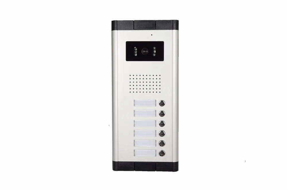 SmartYIBA 7 Inch Monitor Video Intercom Doorbell Indoor Door Visual Phone System Outdoor Security Doorbell 1 Camera 6 Monitor