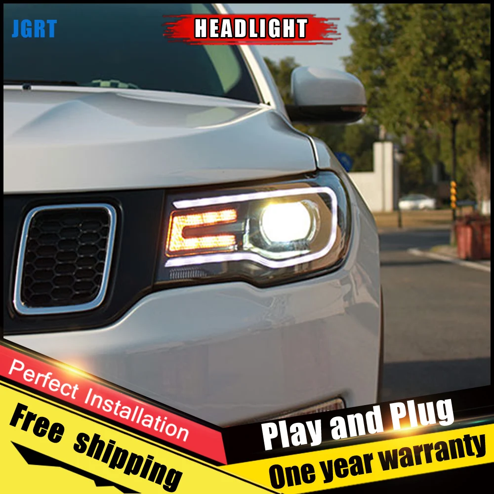2 шт. светодиодный льные светодиодные фары для Jeep compass 2017 2019|headlights for|h7 hidxenon lens |