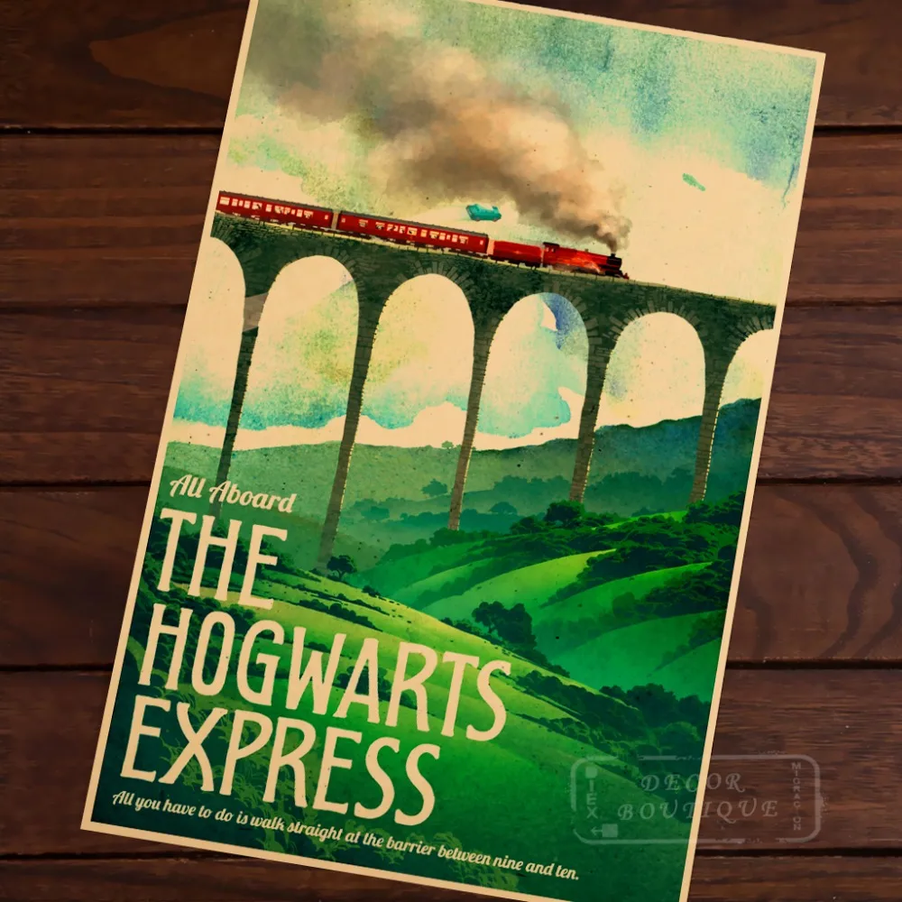 Hogwarts Magic Добро пожаловать в Diagon Valley Propaganda Винтаж крафт-холст живопись плакат DIY Настенная Наклейка домашний бар Декор подарок