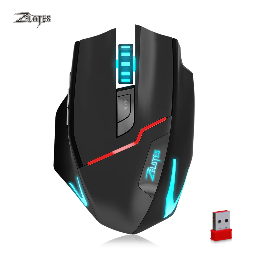 ZELOTES F 18 Двухрежимная 2 4 ГГц Беспроводная + Проводная игровая мышь USB 3200 dpi