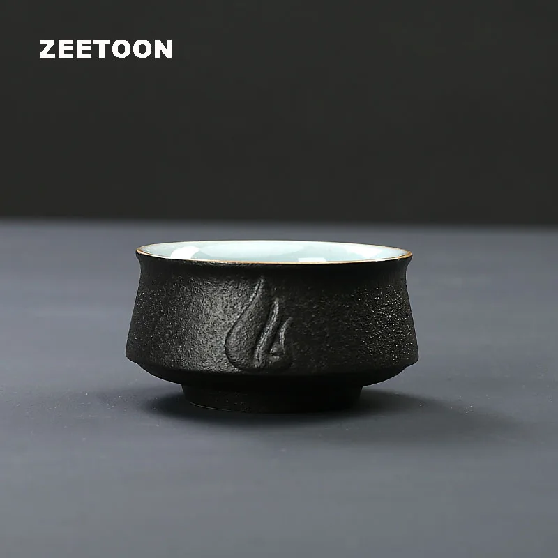 50 мл Черный дзен в японском стиле винтажная глазурованная грубая керамическая