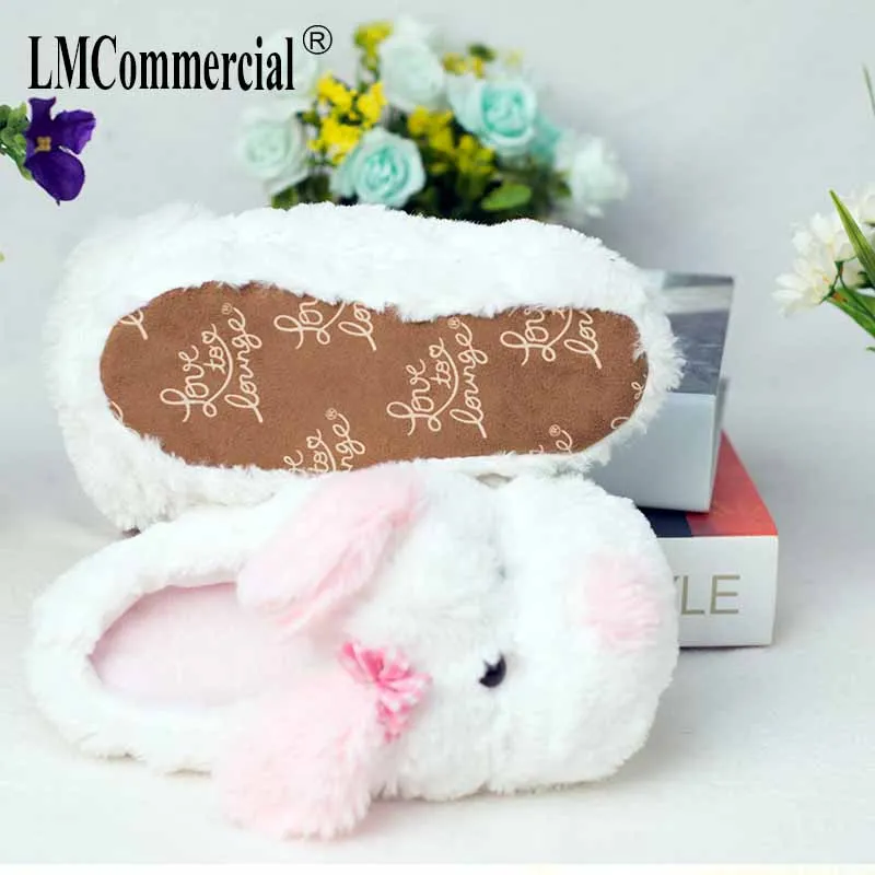 Women Anime Cartoon dog Slippers Lovers Warm Woman Slippers Winter Plush Home Floor Shoes House Slippers Children fur slippers